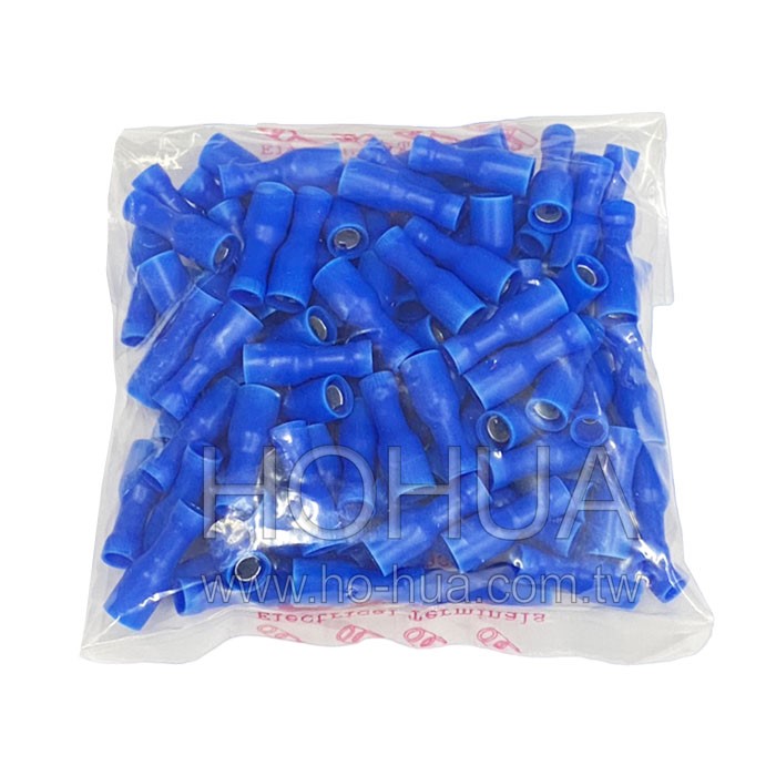 子彈型母端子 藍色 100pcs ( F2-A )