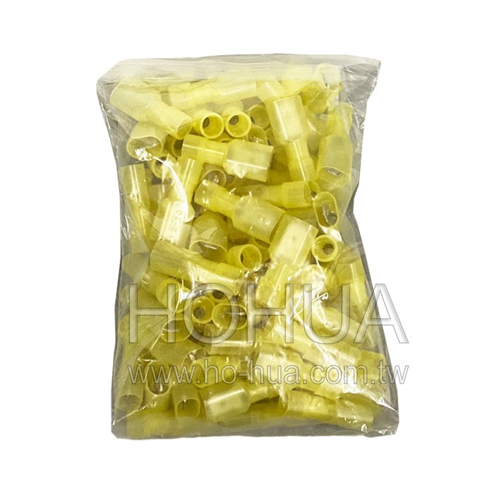 全絕緣公插端子 黃色 100pcs ( 5-250M ) ( M5-6.4AF-T )