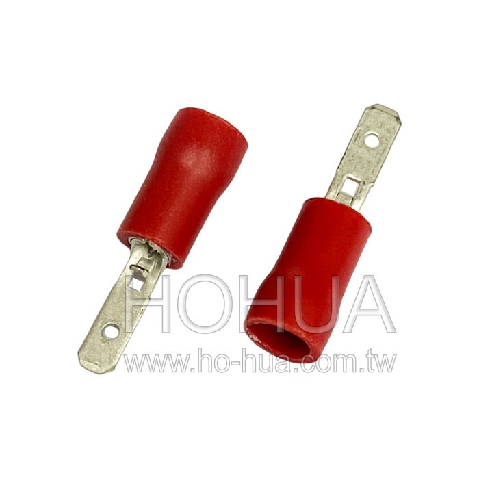 全絕緣公插端子 紅色 100pcs ( 1-110M ) ( M1-2.8VC )