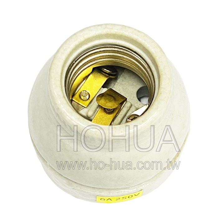 E27 陶瓷燈頭6A250VA 全瓷 ( S2V-2014 全瓷 )