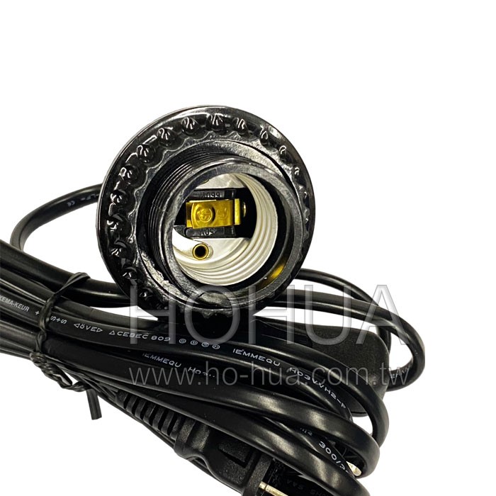 全牙附環燈頭E27附電源線8尺 ( WK-506D )