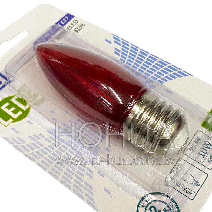 E27 0.5W大尖型紅光LED燈泡