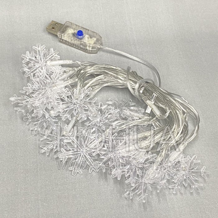 彩色雪花燈