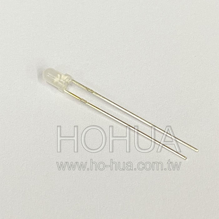 3mm霧白光LED 2pcs 