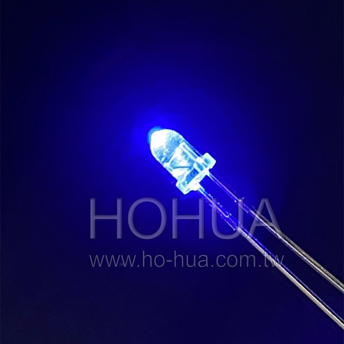 3mm透膠 藍LED 100pcs ( 30度 )