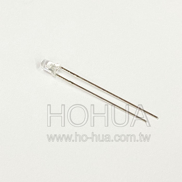 3mm透膠 高綠LED 2pcs ( VF3.0-3.2V 30度 ) 