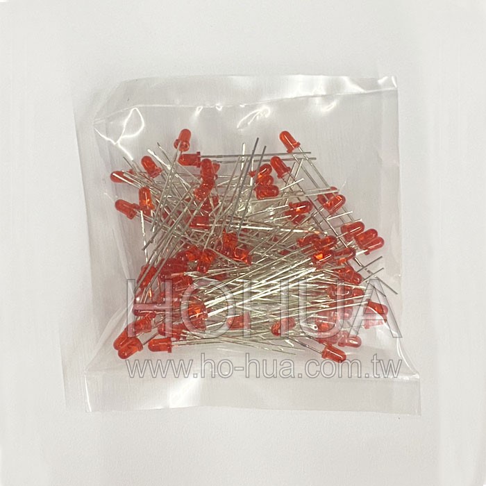 3mm聚紅膠 紅LED 100pcs ( BL-B5441-AT ) 