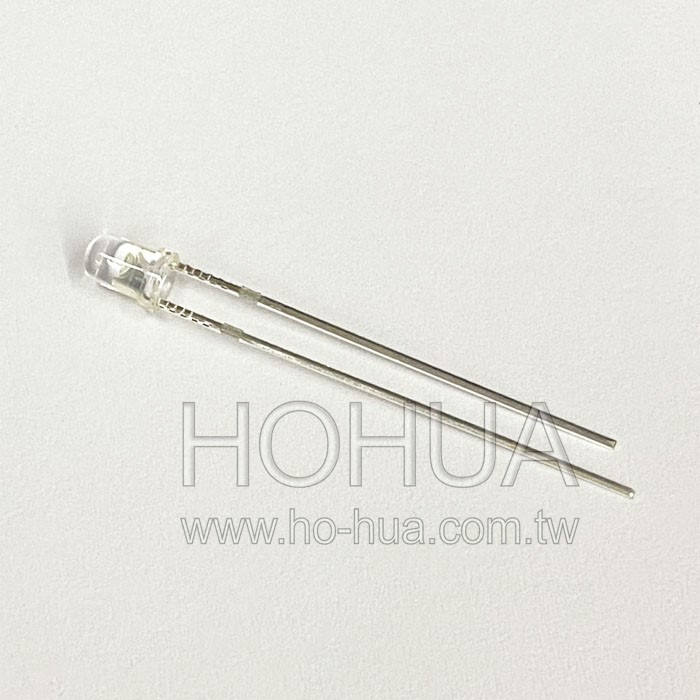 3mm透膠 紅LED 2pcs ( VF2.2V 30度 ) 