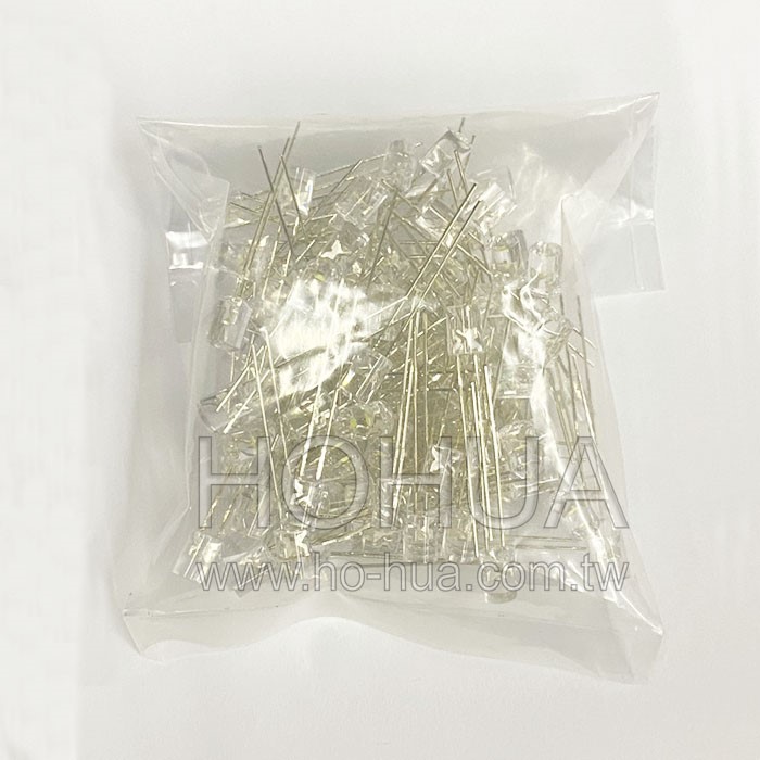 5mm平頭LED 白光 100pcs ( DL5W8C9 )