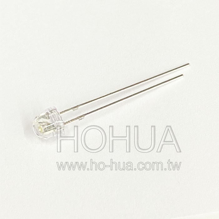 5mm鋼盔型 冷白光 1pcs ( 3.4V 20mA 120度 )
