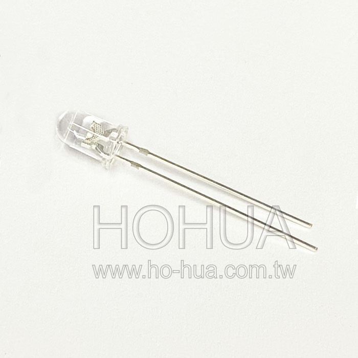 5mm透膠 藍光LED 100pcs ( 2.8~3.0V 20mA 25度 )