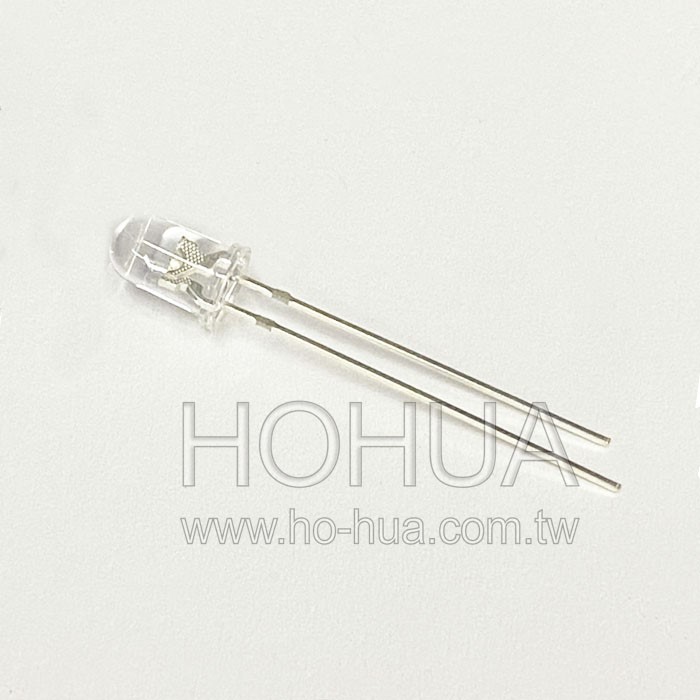 5mm透膠 藍光LED 2pcs ( 2.8~3.0V 20mA 25度 )