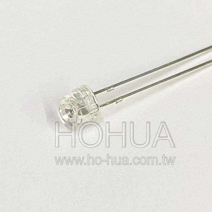 5mm鋼盔型 黃光 2pcs ( 2.2V 20mA 120度 )