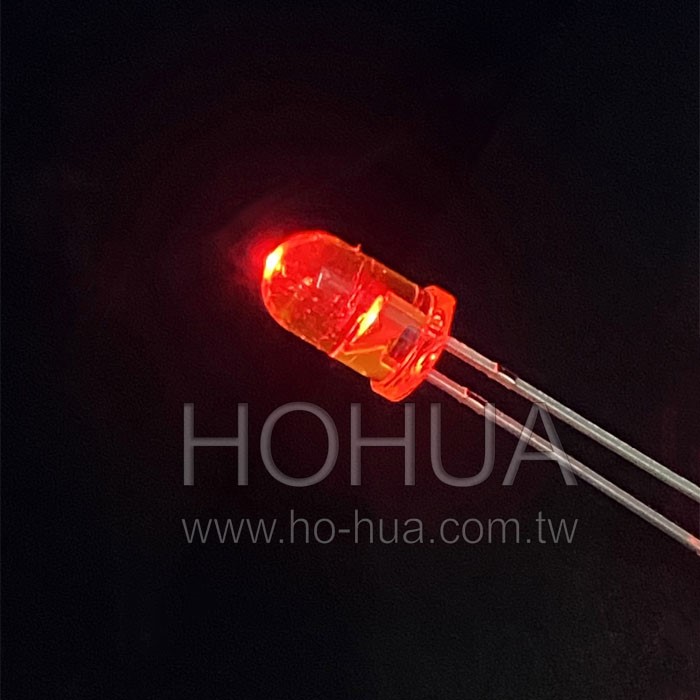 5mm聚橙膠 橙光LED 100pcs ( L053AT )