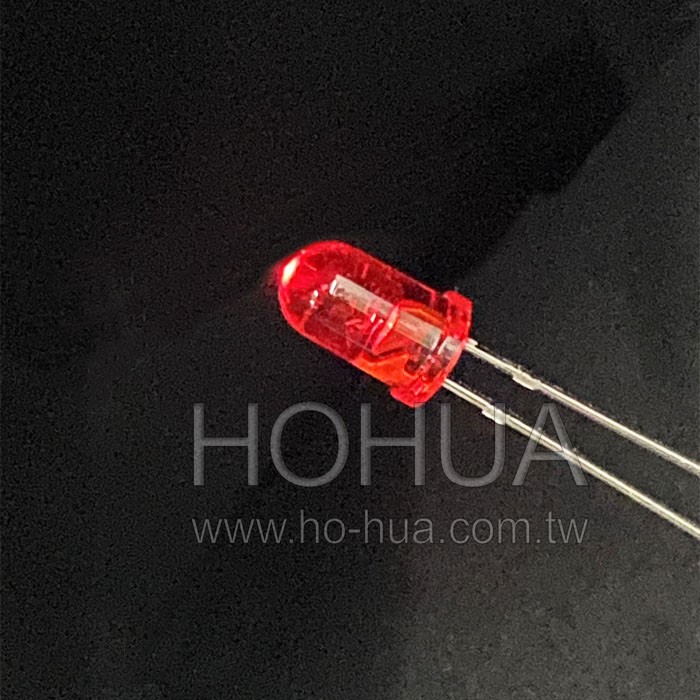 5mm聚紅膠 紅LED 5pcs ( BL-B5434 )