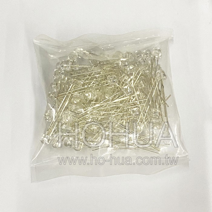 5mm鋼盔型 紅光 100pcs ( 2.2V IF:20mA 120度 )