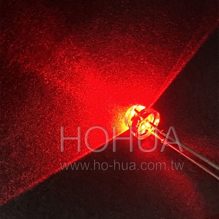 5mm鋼盔型 紅光 100pcs ( 2.2V IF:20mA 120度 )