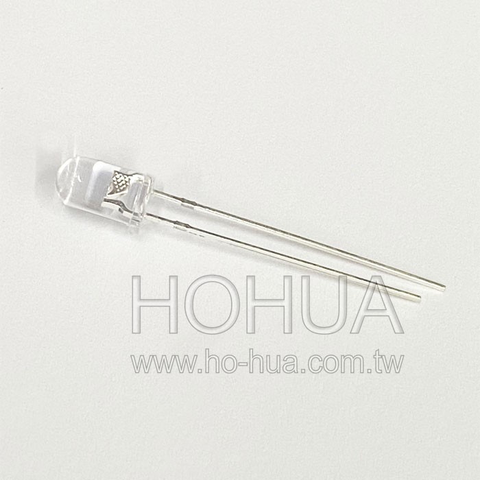 5mm透膠 高亮紅光 2pcs ( 2.1-2.2V 20mA 20度 )