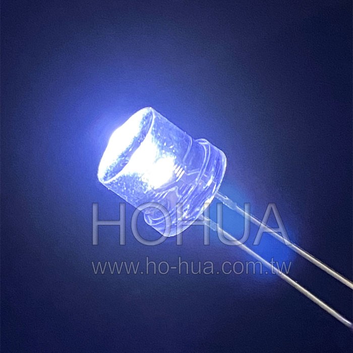 8mm圓柱型 透白LED 1pcs ( Vf:3.2V If:20mA )