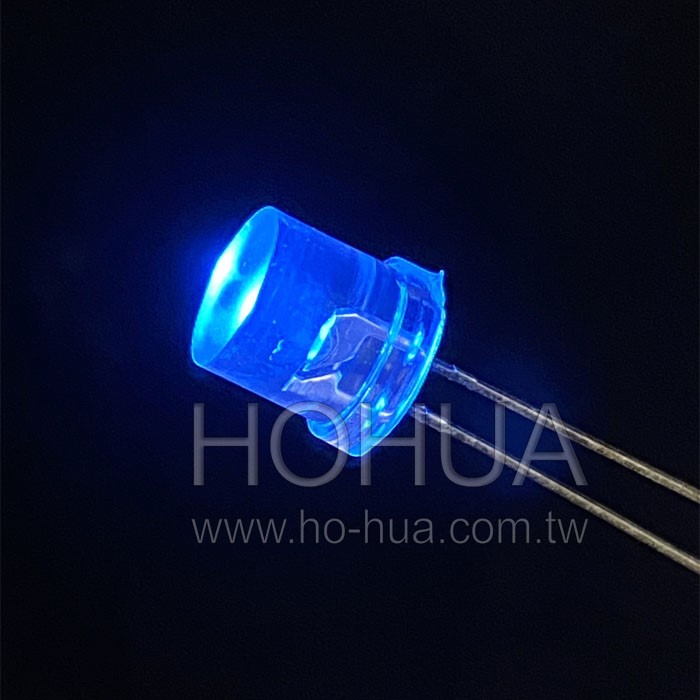 8mm圓柱型 透藍LED 1pcs 