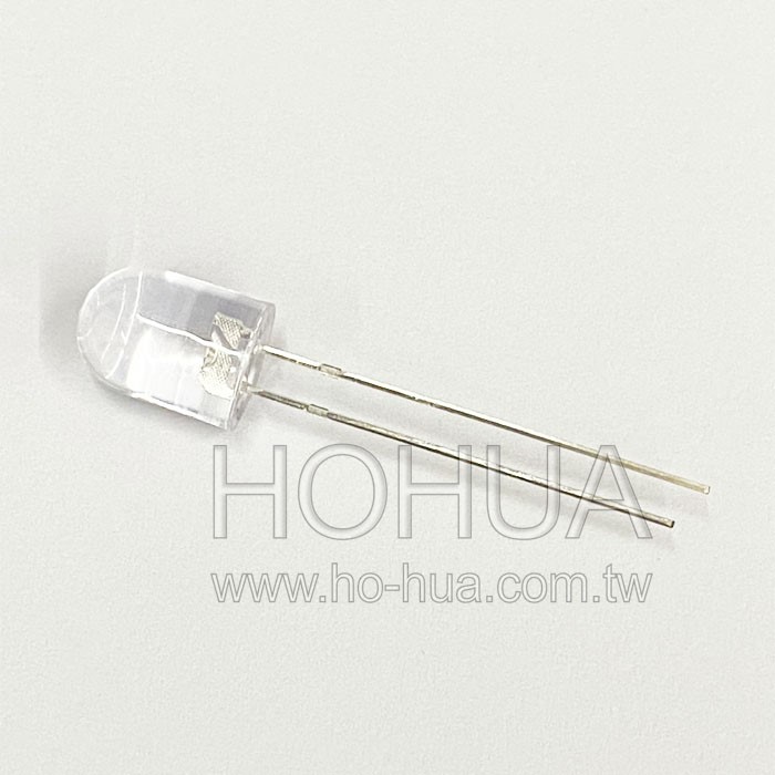 8mm透膠 高藍LED 2pcs ( Vf:3.2V If:20mA 30° )