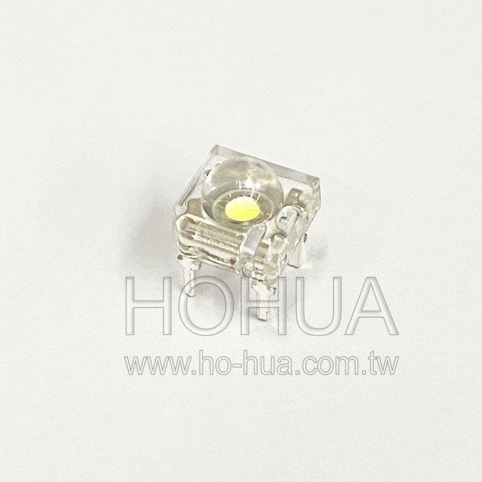 食人魚LED 5mm 白光 1pcs ( Vf<4 If:30mA 100度角 )