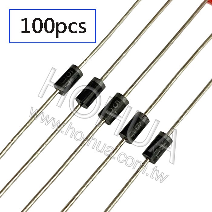 整流二極體 1A1000V ( 1N4007 ) 100pcs