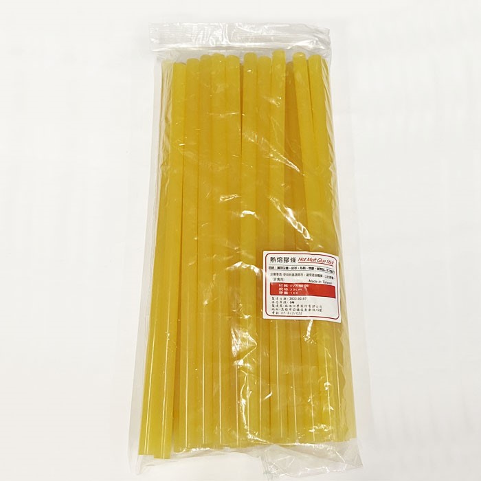 黃色熱熔膠條 ( 大 ) 11.2MM x 30CM( 1KG/包 )