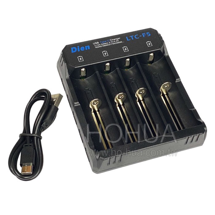 TYPE-C四槽智能18650充電器 LTC-F5
