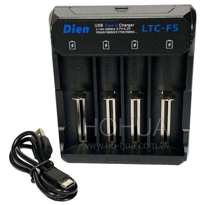 TYPE-C四槽智能18650充電器 LTC-F5