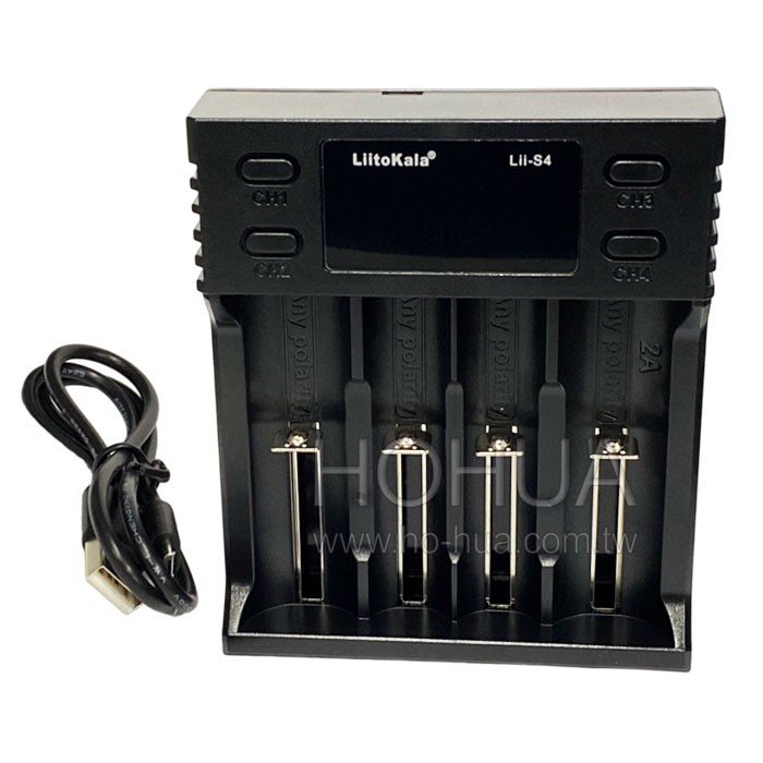 通用型LCD液晶智能電池充電器 萬用正反差智能-4槽充電器