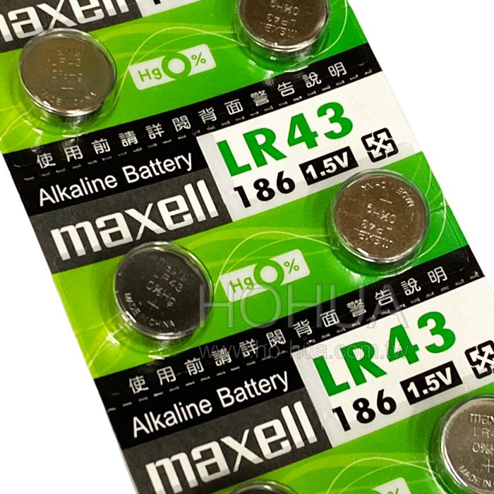 MAXELL LR43 鈕扣電池 G12 1.5V   1入