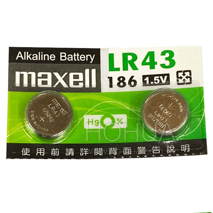 MAXELL LR43 鈕扣電池 G12 1.5V   1入