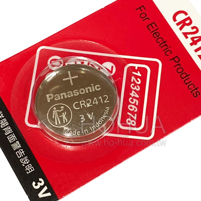 Panasonic CR2412 (鋰)鈕扣電池 3V