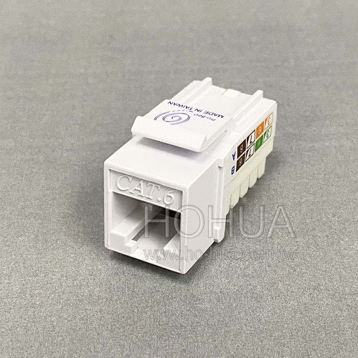 CAT.6 8P8C 資訊插座 白色 ( NET-KSJ-PROWH-6E )