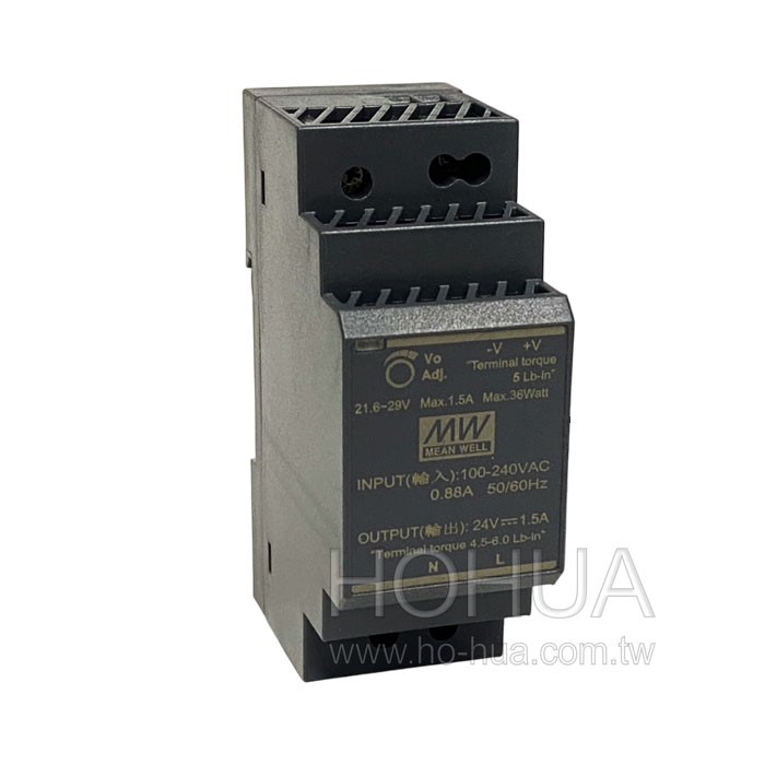 MW 軌道型電源供應器 HDR-30-24