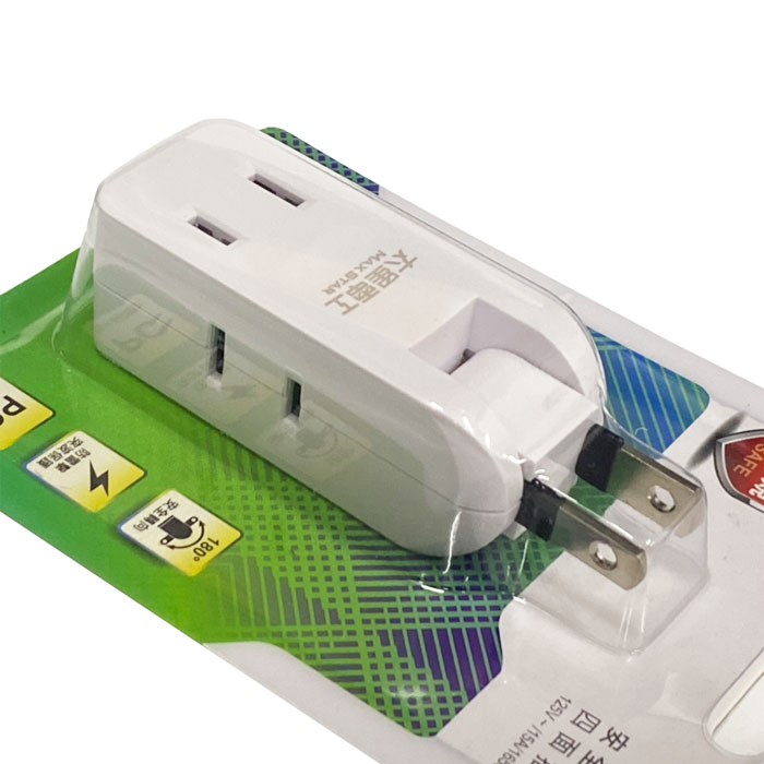 太星電工 安全轉向四插座轉接器2P AE025