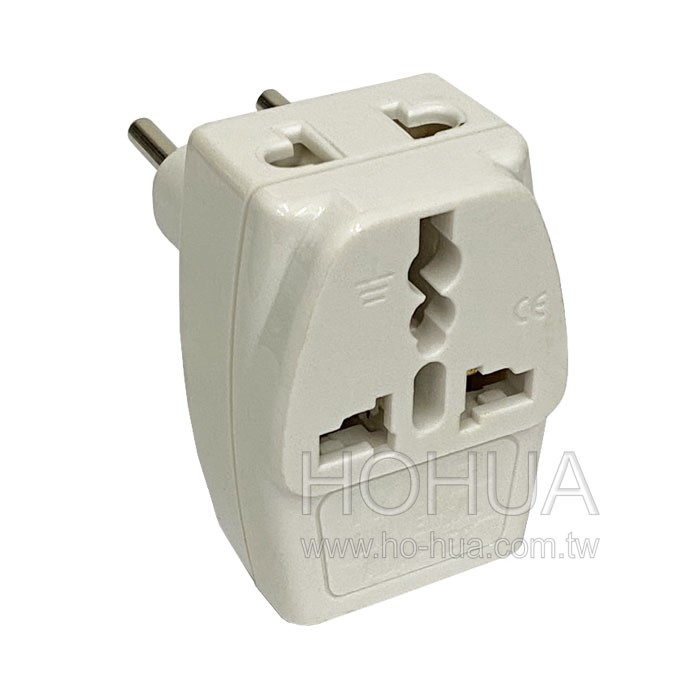 POWER BULL 歐規小圓3插萬國轉接頭 UTA-83