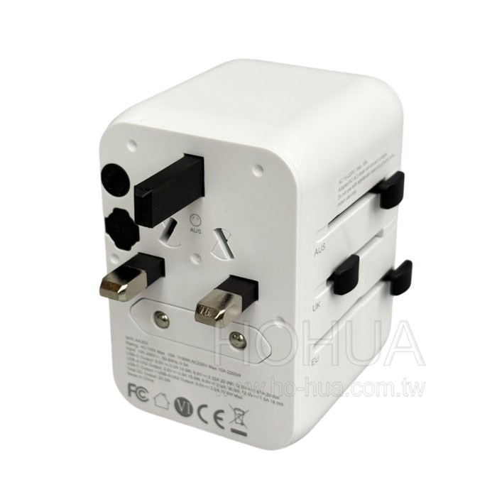 太星電工 氮化鎵PD20W旅行用插座/3USB E-AA303