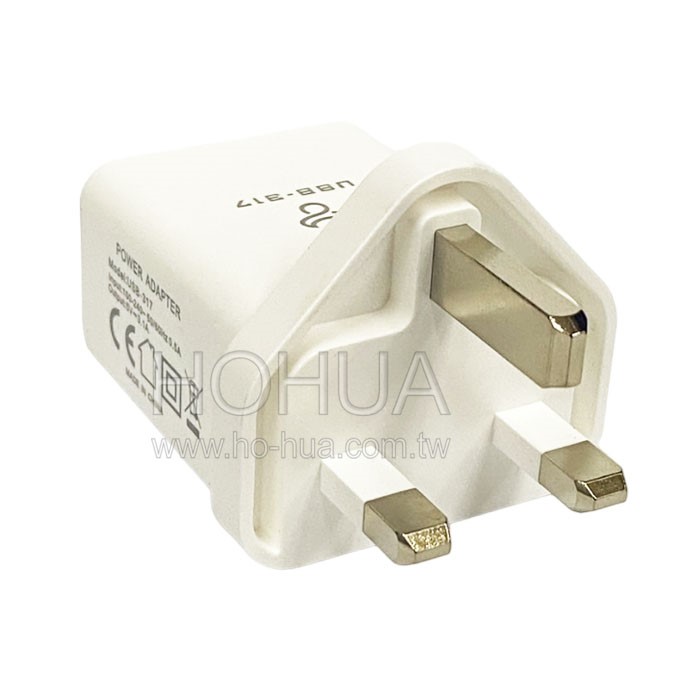 POWER BULL 英規T型3USB充電器3.1A UTA-87