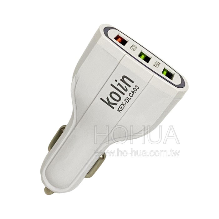 Kolin歌林 3USB QC3.0快速車用充電器 E-KEXDLCA03