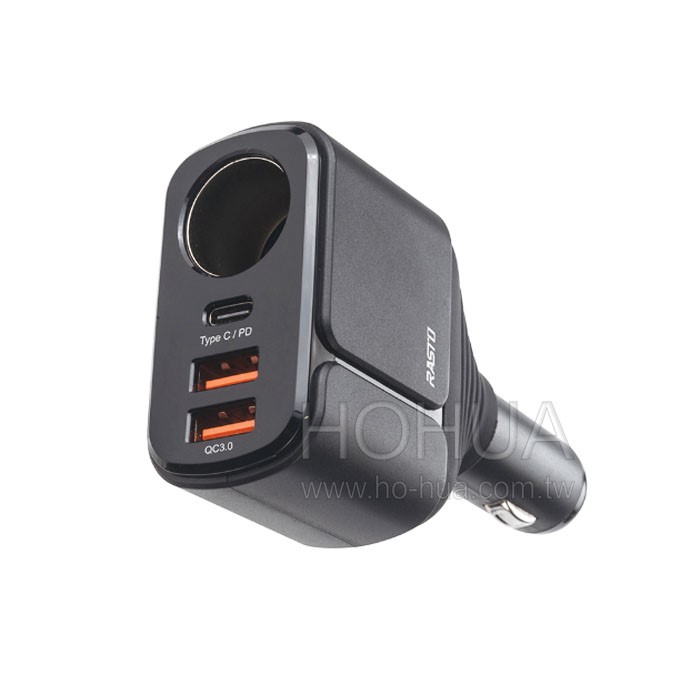 RASTO RB13 車用擴充54W PD+雙QC3.0快速充電器 E-RIPA024