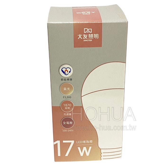 大友 17W LED球型燈 黃光 BL-B68-30-17D