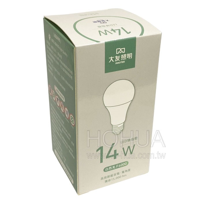 大友 14W LED球型燈 自然光 BL-D65-40-14G