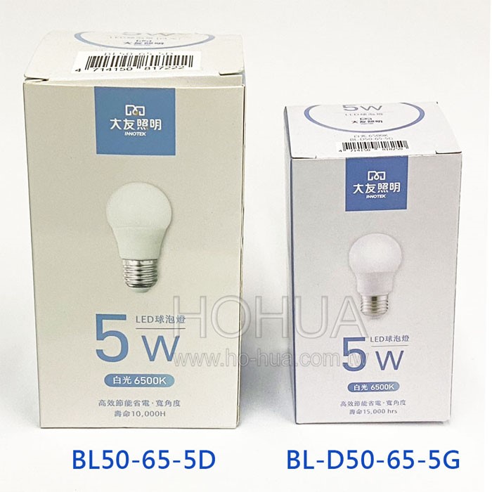 大友 5W LED球型燈 白光 (大) BL50-65-5D 