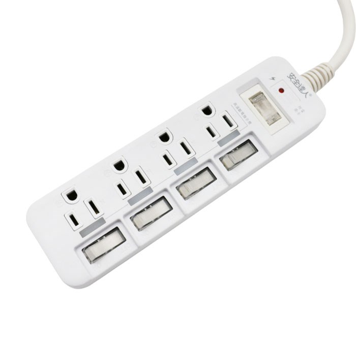 安全達人 高溫斷電 5開4插3P 3孔延長線 1.8M K-59L