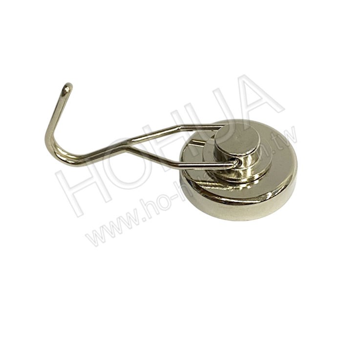 3.2cm 強力磁吸掛鉤 360度 銀色 M3236