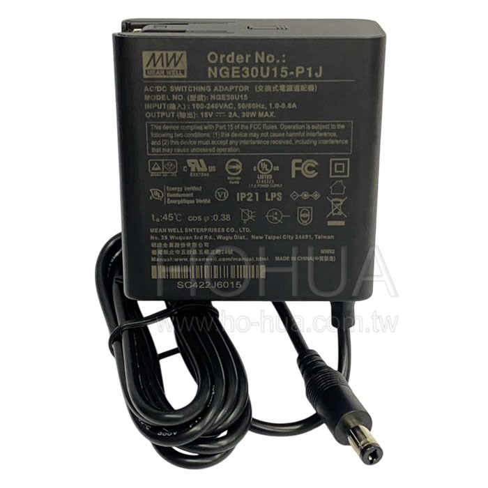 MW明緯 醫療級電源適配器15V2A NGE30U15-P1J