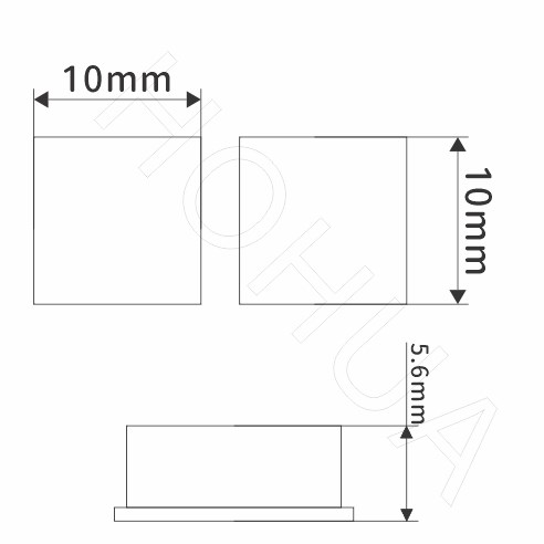 5*10*10mm自黏方格形腳墊 RF-3001