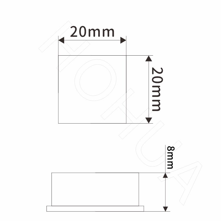 8*20mm自黏方型腳墊 RF-3004
